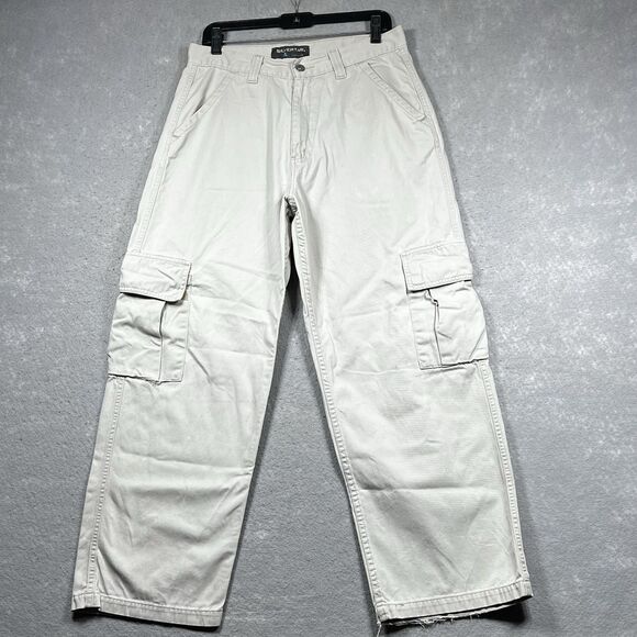 Vintage Levis Silver Tab Mens 33 Khakis Baggy Straight Leg Cargo Skater Pants - Picture 1 of 16